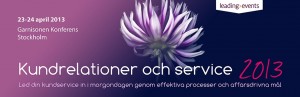 Kundrelationer och service 2013